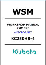 Kubota KC250HR-4 Dumper Workshop Manual