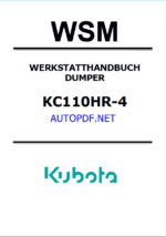 Kubota KC110HR-4 Dumper Workshop Manual GERMANY