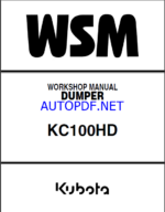 Kubota KC100HD Dumper Workshop Manual