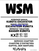 Kubota KX36 KX41 KX61 KX71 KX101 KX151 Excavator Workshop Manual