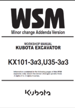 Kubota KX101-3 alpha 3 U35-3 alpha 3 Excavator Workshop Manual