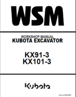 Kubota KX91-3 KX101-3 Excavator Workshop Manual