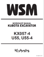 Kubota KX057-4 U55 U55-4 Excavator Workshop Manual