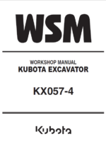 Kubota KX057-4 Excavator Workshop Manual