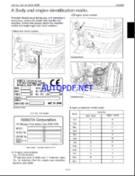 Kubota U20-3α U25-3α U25S Excavator Code No.97899-61501 Workshop Manual