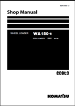 Komatsu WA150-6 Wheel Loader Shop Manual (SEN04885-13) (SN 80001-UP)