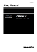 Komatsu PC78US-11 Crawler Excavator Shop Manual (SEN06844-12) (SN 50001-UP)