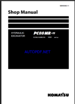 Komatsu PC88MR-11 Crawler Excavator Shop Manual (SEN06843-11) (SN 10001-UP)