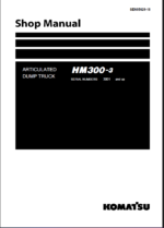 Komatsu HM300-3 Articulated Dump Truck Shop Manual (SEN05629-18) (SN 3001-UP)