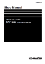 Komatsu SK715-8E0 Skid Steer Loader Shop Manual (WENBM00580) (SN F20001-UP)