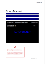 Komatsu JMHB360H-1 Attachment Shop Manual (SEN06677-08) (SN 51204-UP)