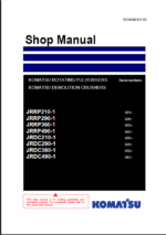 Komatsu JRDC210-1, JRDC290-1, JRDC360-1 Attachment Shop Manual (RENBM0101-00)