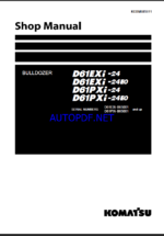 Komatsu D61EXI-24, D61EXI-24E0, D61PXI-24 Crawler Dozer Shop Manual (KEBM685611) (SN B65001-UP)