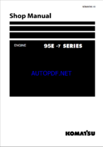 Komatsu 95E-7 Series, SAA4D95LE-7 Engine Shop Manual (SEN06590-10)