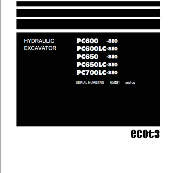 Komatsu PC650LC-11 Crawler Excavator Shop Manual (SEN06603-26) (SN 80001-UP)