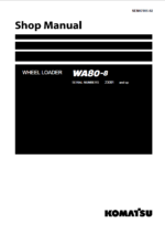 Komatsu WA80-8 Wheel Loader Shop Manual (SEN07006-02) (SN 23001-UP)