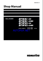 Komatsu D71PXI-24E0 Crawler Dozer Shop Manual (SEN06842-15) (SN 70002-UP)