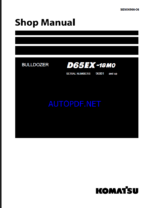 Komatsu D65EX-18M0 Crawler Dozer Shop Manual (SEN06966-06) (SN 96001-UP)