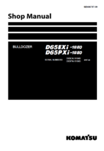 Komatsu D65EXi-18E0, D65PXi-18E0 Crawler Dozer Shop Manual (SEN06757-09) (SN 91845-UP)