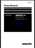 Komatsu D65PXi-18 Crawler Dozer Shop Manual (SEN06620-16) (SN 90023-UP)