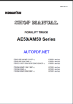 Komatsu FB10-12, FB10F-12, FB10M-12 Electric Forklift Shop Manual (BBA12E1-14)