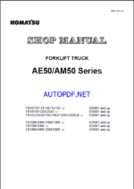 Komatsu FB10MF-12, FB13MF-12, FB15-12 Electric Forklift Shop Manual (BBA12E1-14)