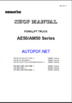 Komatsu FB15F-12, FB15M-12, FB15MF-12 Electric Forklift Shop Manual (BBA12E1-14)