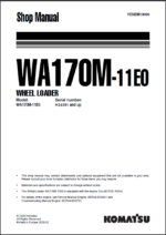 Komatsu WA170M-11E0 Wheel Loader Shop Manual (VENBM10000) (SN H24051-UP)