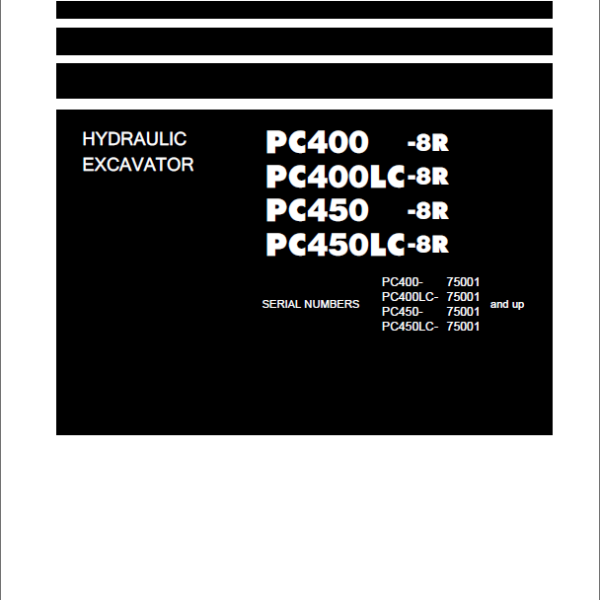 Komatsu PC450LC-8R Crawler Excavator Shop Manual (SEN04239-20) (SN 75001-UP)