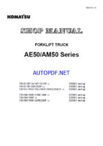 Komatsu FB18-12, FB18G-12, FB18GF-12 Electric Forklift Shop Manual (BBA12E1-14)