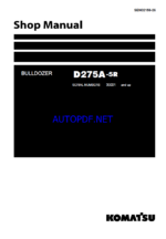 Komatsu D275A-5R Crawler Dozer Shop Manual (SEN02158-26) (SN 35001-UP)