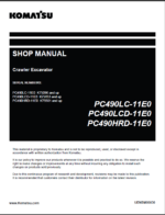 Komatsu PC490HRD-11E0, PC490LC-11E0 Crawler Excavator Shop Manual (UENBM00830)