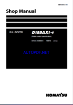 Komatsu D155AXi-8 Crawler Dozer Shop Manual (SEN06582-18) (SN 100040-UP)