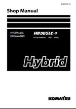 Komatsu HB365LC-3 Crawler Excavator Shop Manual (SEN06598-19) (SN 5001-UP)