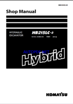 Komatsu HB215LC-3 Crawler Excavator Shop Manual (SEN06652-20) (SN 70001-UP)
