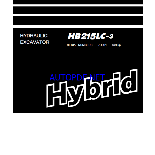 Komatsu HB215LC-3 Crawler Excavator Shop Manual (SEN06652-20) (SN 70001-UP)