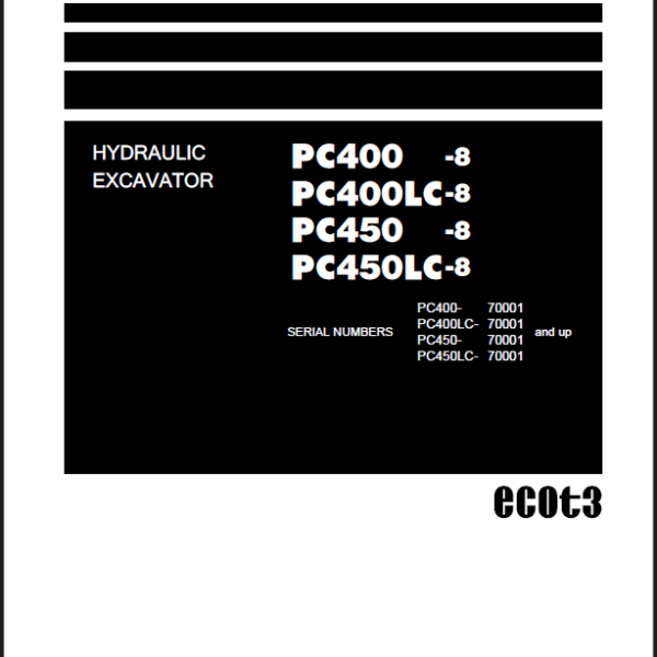 Komatsu PC450LC-8 Crawler Excavator Shop Manual (SEN02223-26) (SN 70001-UP)
