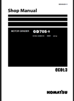 Komatsu GD705-5 Motor Grader Shop Manual (SEN06489-11) (SN 26001-UP)