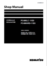 Komatsu PC490HRD-11E0, PC490LC-11E0 Crawler Excavator Shop Manual (UENBM00831)