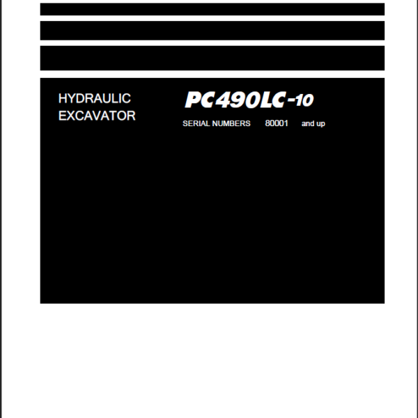 Komatsu PC490LC-10 Crawler Excavator Shop Manual (SEN05622-16) (SN 80001-UP)