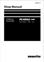 Komatsu PC490LC-11E0 Crawler Excavator Shop Manual (SEN06954-07) (SN 86088-UP)