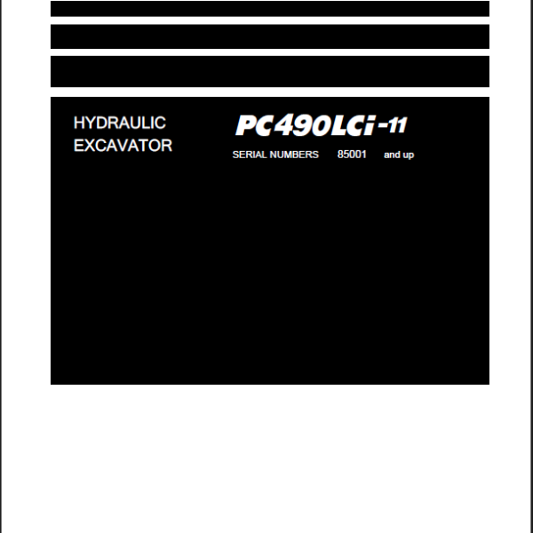 Komatsu PC490LCI-11 Crawler Excavator Shop Manual (SEN06911-08) (SN 85001-UP)