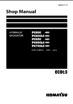 Komatsu PC600-8E0, PC600LC-8E0, PC650-8E0 Crawler Excavator Shop Manual (SEN05377-18) (SN 65001-UP)