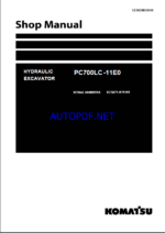 Komatsu PC700LC-11E0 Crawler Excavator Shop Manual (UENBM00840) (SN K75071-K75103)