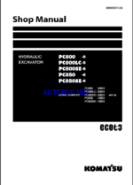 Komatsu PC800-8, PC800LC-8, PC800SE-8 Crawler Excavator Shop Manual (SEN00373-24)