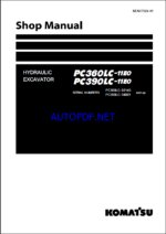 Komatsu PC360LC-11E0, PC390LC-11E0 Crawler Excavator Shop Manual (SEN07024-01)