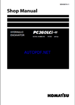 Komatsu PC360LCi-11 Crawler Excavator Shop Manual (SEN06876-11) (SN 91532-UP)