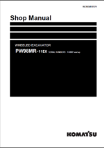 Komatsu PW98MR-11E0 Wheeled Excavator Shop Manual (WENBM00570) (SN F40001-UP)