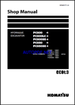 Komatsu PC850-8, PC850SE-8 Crawler Excavator Shop Manual (SEN00373-24)