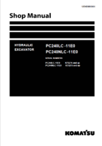 Komatsu PC240LC-11E0, PC240NLC-11E0 Crawler Excavator Shop Manual (UENBM00861)